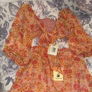 Pink Floral Women's Dress